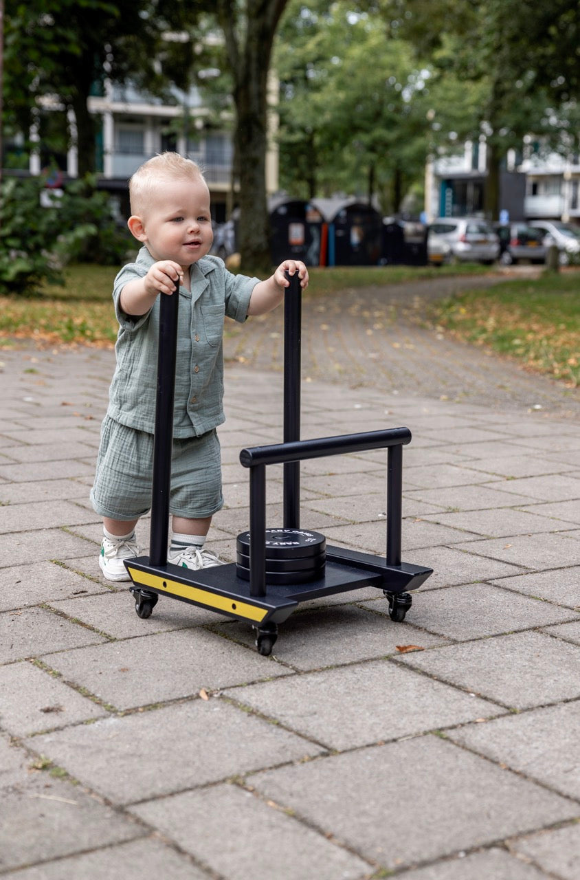 Kid working through a BabyGains routine