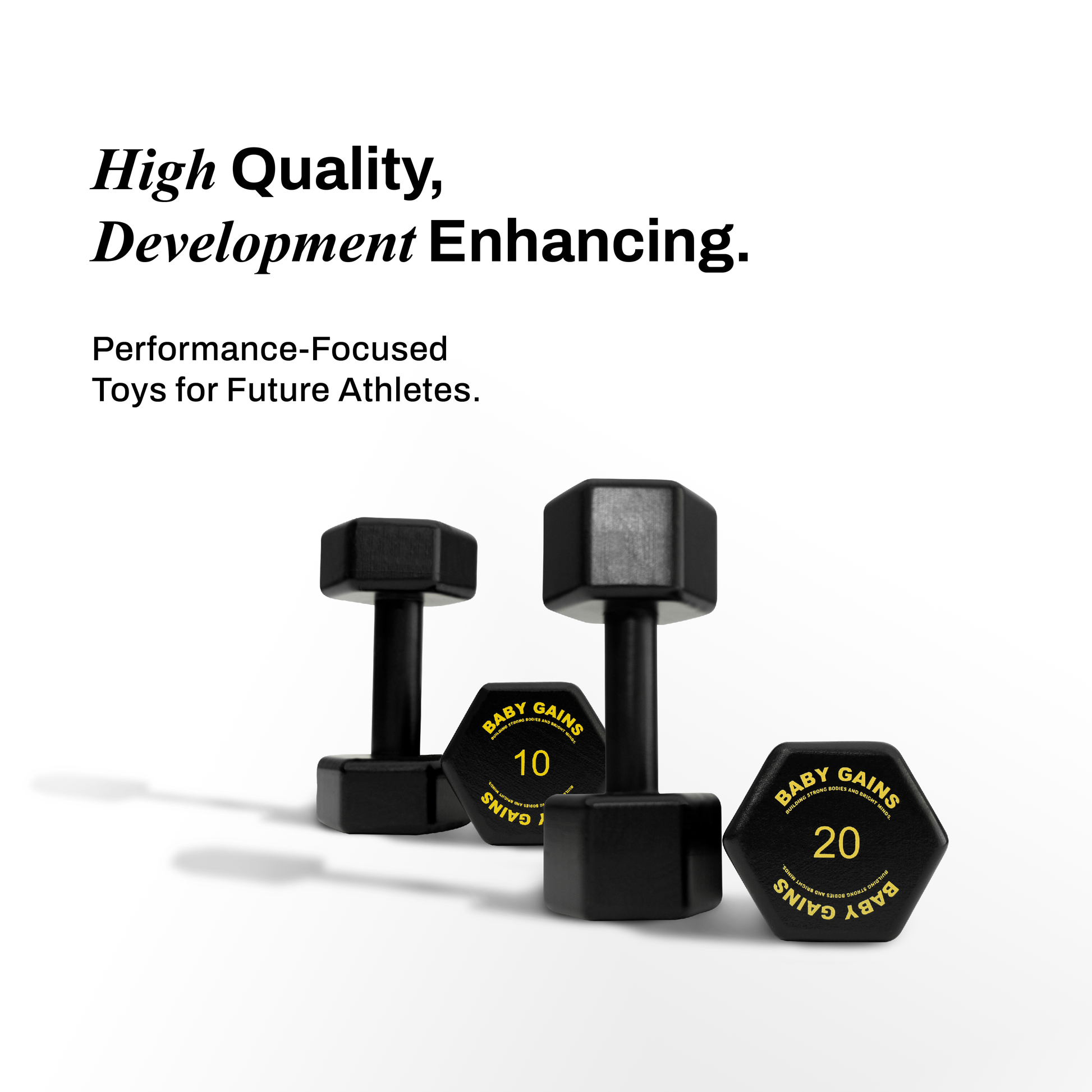 BabyGains Kids Dumbbell Set 2 pair wooden dumbbells - view 2
