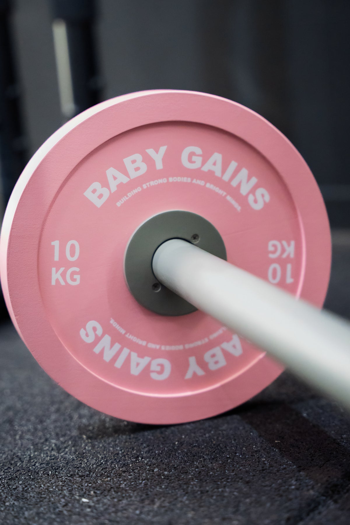 Kids Pink Wooden Starter Barbell Set Baby Gains