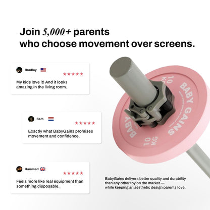 Kids Pink Starter Barbell Set