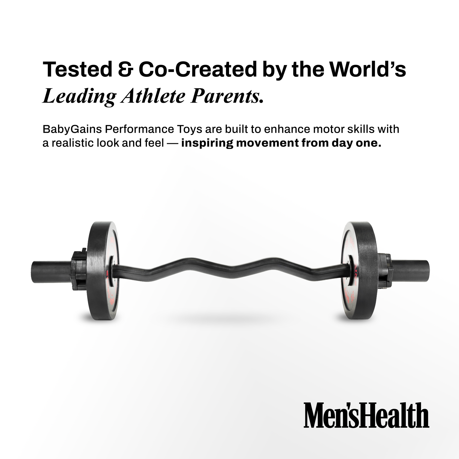 BabyGains Kids Curl Bar wooden EZ curl bar for children - view 5