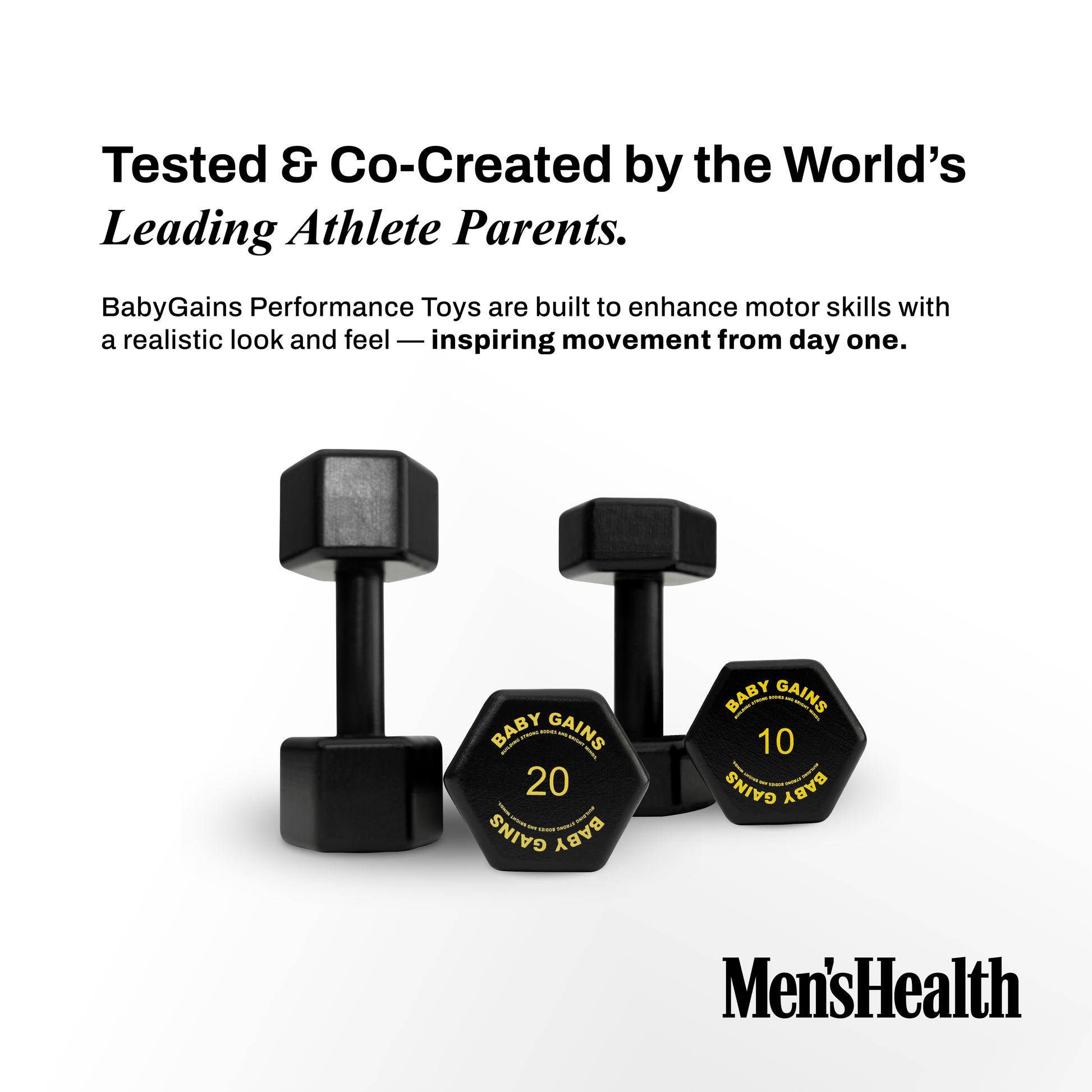 BabyGains Kids Dumbbell Set 2 pair wooden dumbbells - view 5