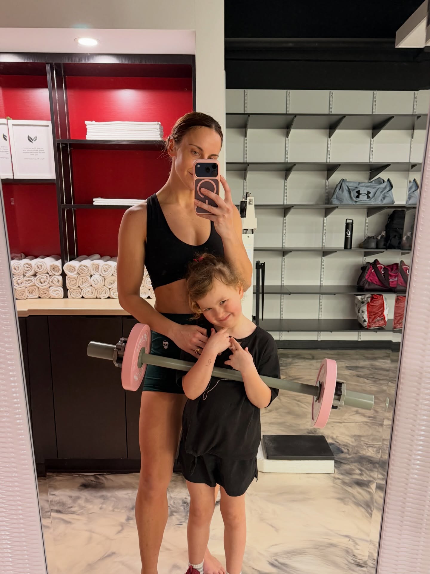 Kids Pink Starter Barbell Set Baby Gains