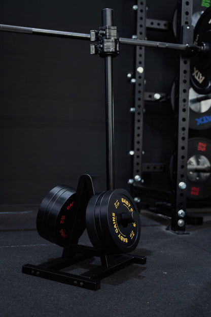 Kids Elite Wooden Barbell Kit in use - real photo