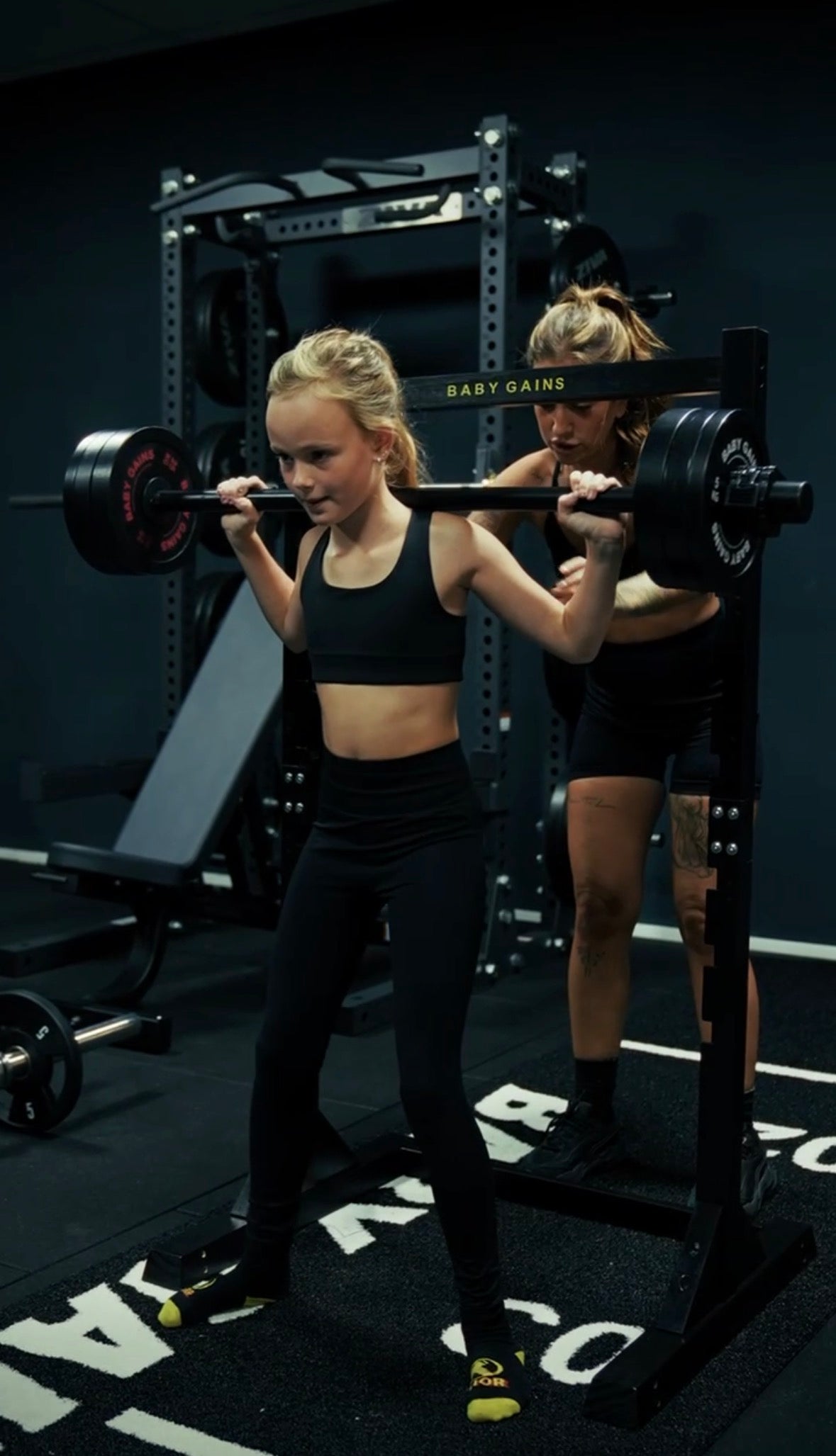 The Kids Squat, Bench & Pull-Up Station Baby Gains