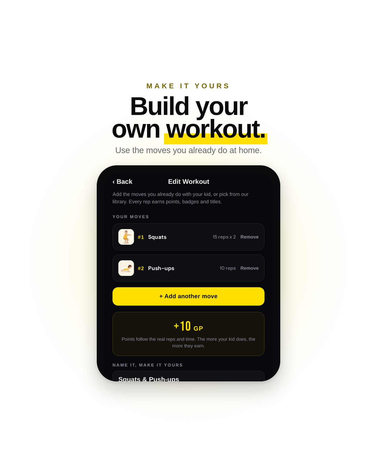 Build your own workout from moves you already do