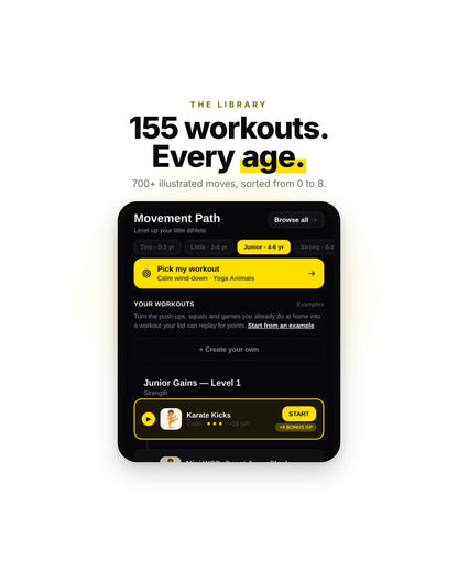 155 workouts and 700+ illustrated moves, ages 0 to 8