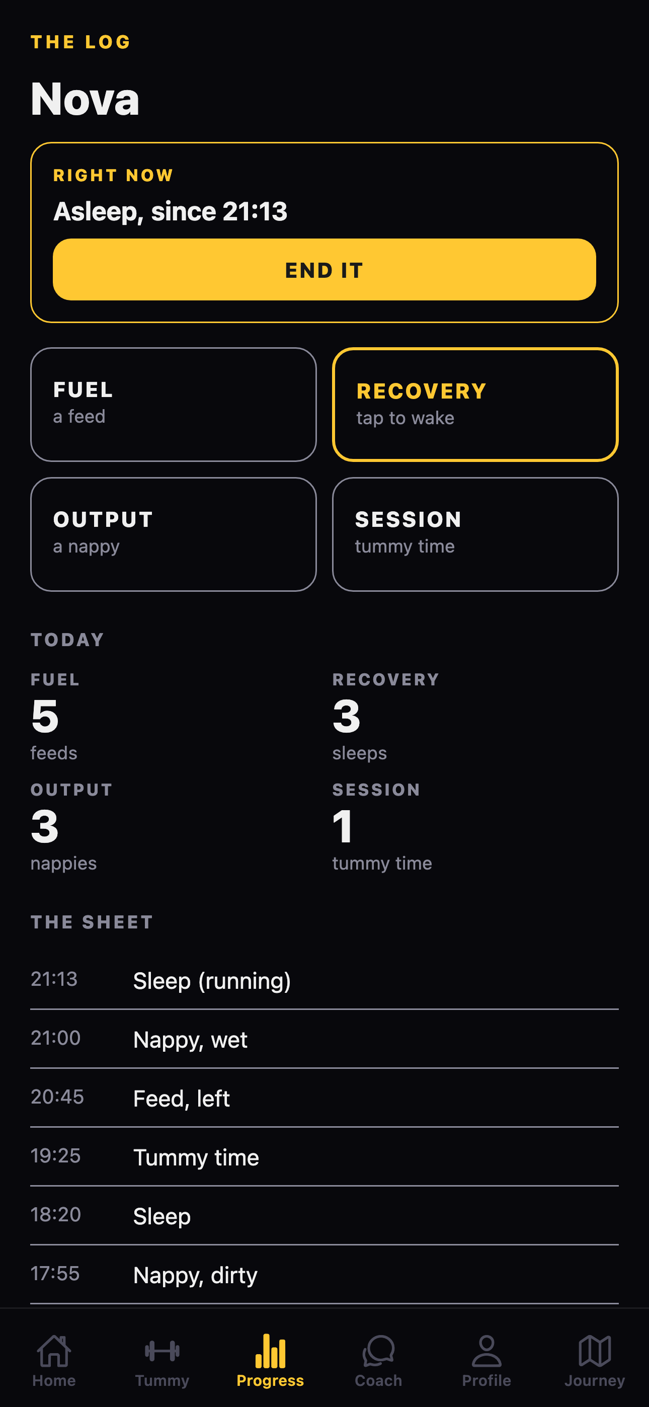 Feeds, sleep, nappies